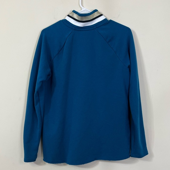 Victoria’s Secret PINK Blue Graphic Zip Up Pullover Sweater - Picture 4 of 5